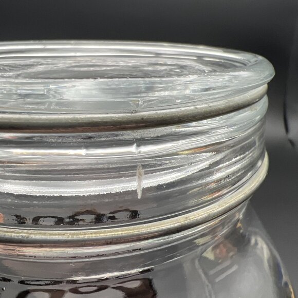 VTG Triomphe Glass COOKIES 3L Cookie Jar Canister Wire Bail MCM Retro - Picture 9 of 16